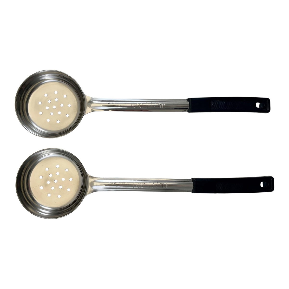 4 oz Slotted Stainless Steel Portion Control Ladle Spoodle - [Pack of 2]