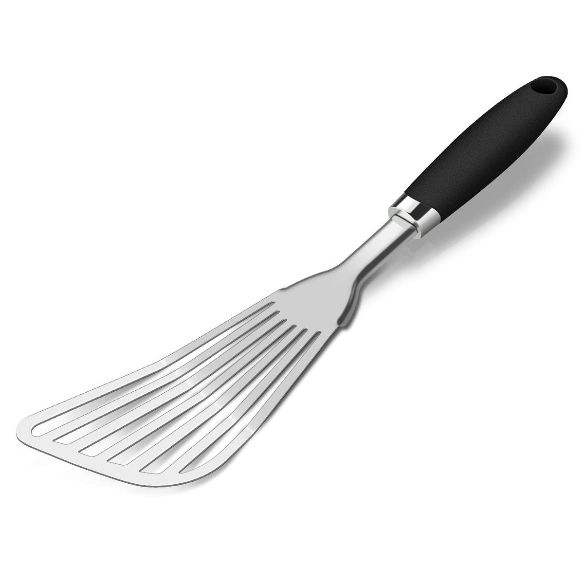 304 Stainless Steel Fish Spatula, Thin Flexible Slotted Turner