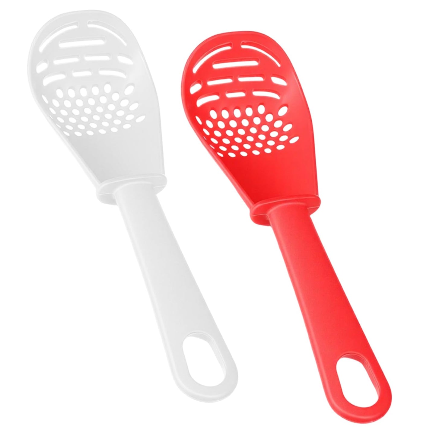 2 Pcs 6-in-1 Multifunctional Kitchen Cooking Spoon Heat Resistant Kitchen Utensils Slotted Spoon Tool for Cooking Mashing Draining Grating Separating