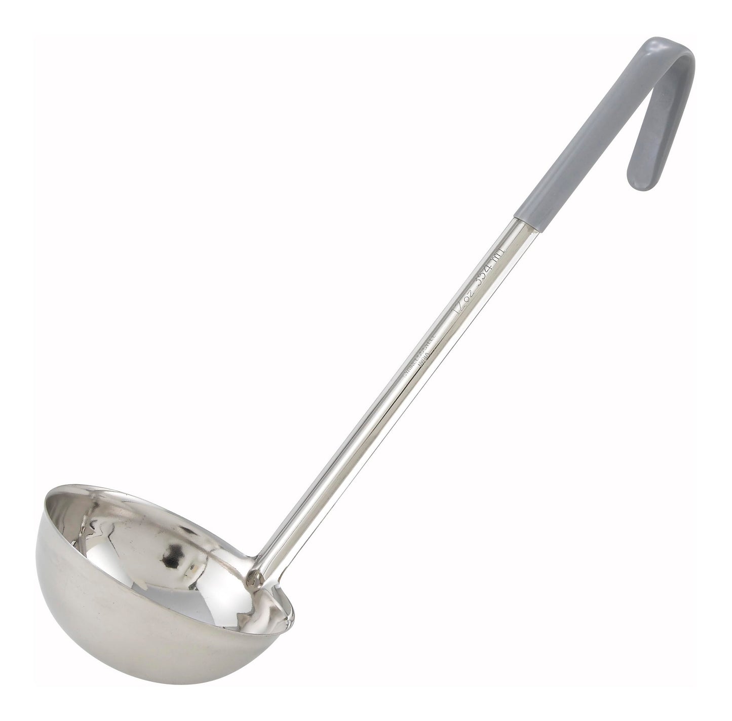 Winco 4 oz Red One Piece Stainless Steel Ladle