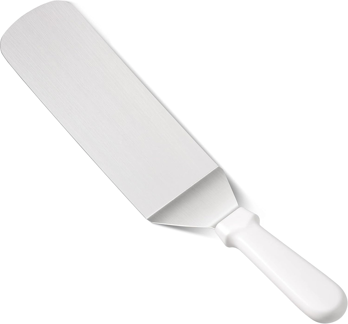 New Star Foodservice Commercial Grade Plastic Handle Flexible Grill Turner/Spatula, 14.5-Inch, White