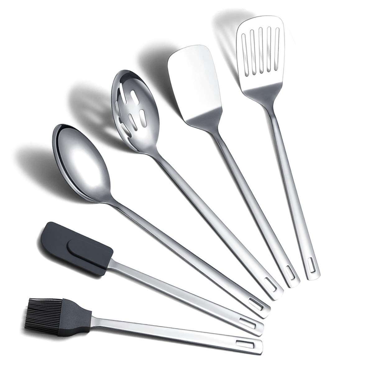 Berglander Stainless Steel Slotted and Basting Spoon, Heat Resistant, Non-Stick, Dishwasher Safe, Easy to Clean