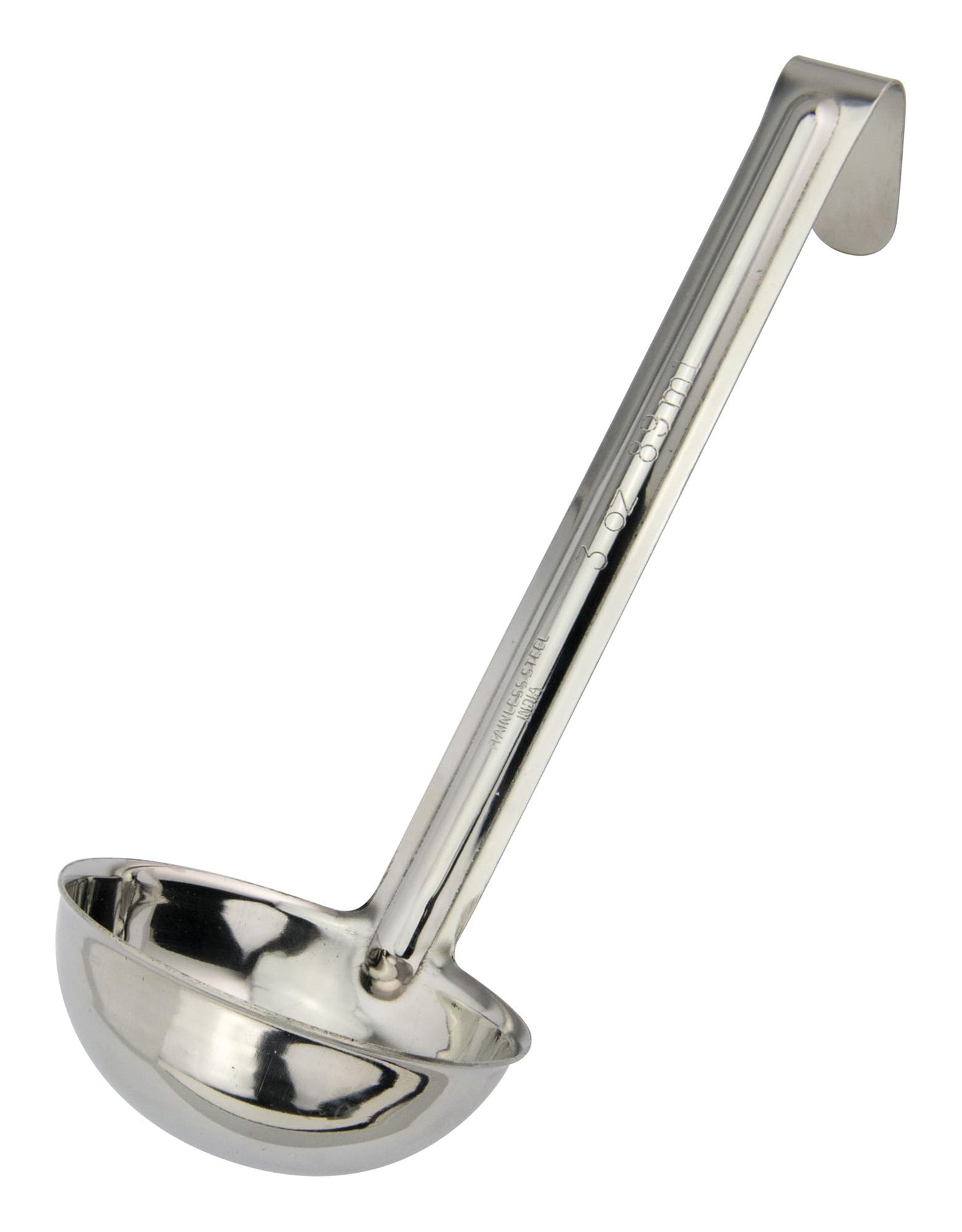 Winco 4 oz Red One Piece Stainless Steel Ladle