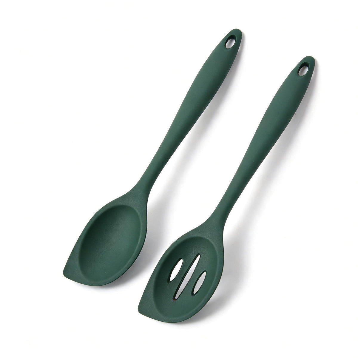 Silicone Cooking Spoon, Slotted Spatula Spoon for Nonstick Cookware