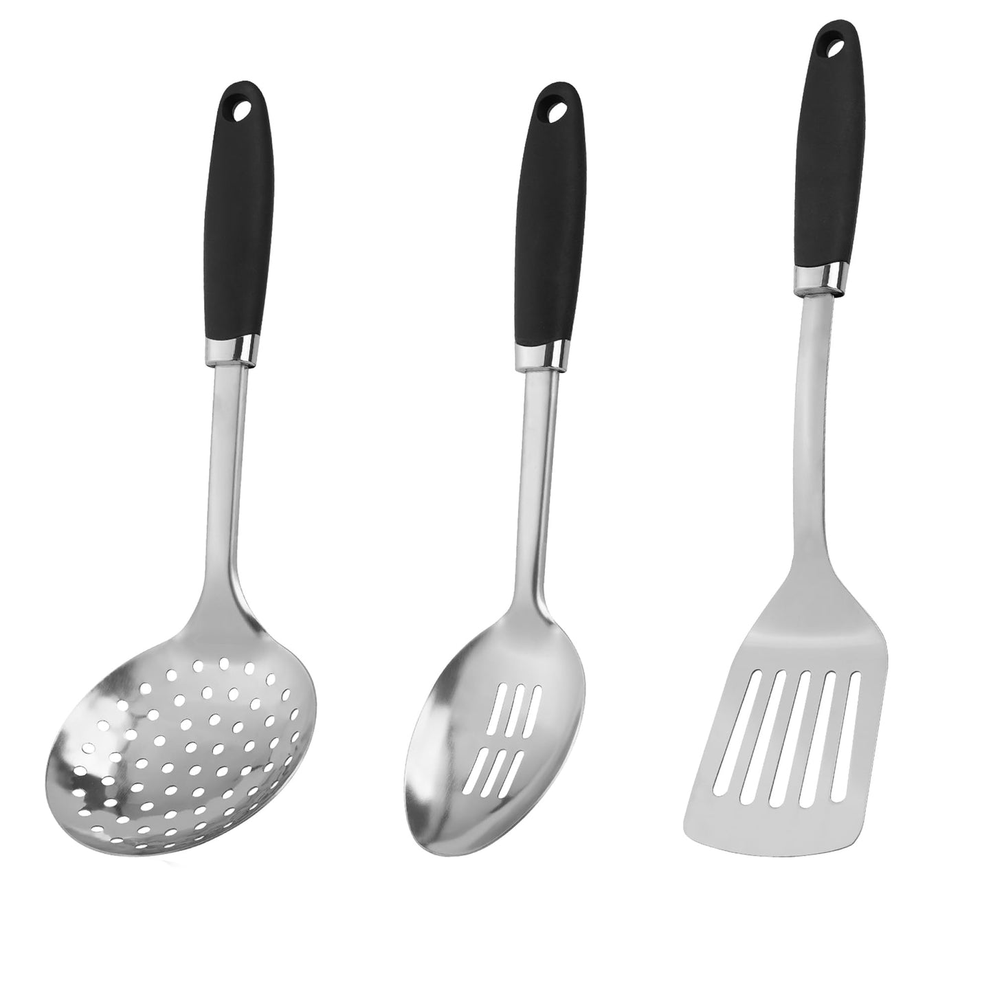 Stainless Steel Slotted Turner Spatula, Thin Edge Turner, Silver
