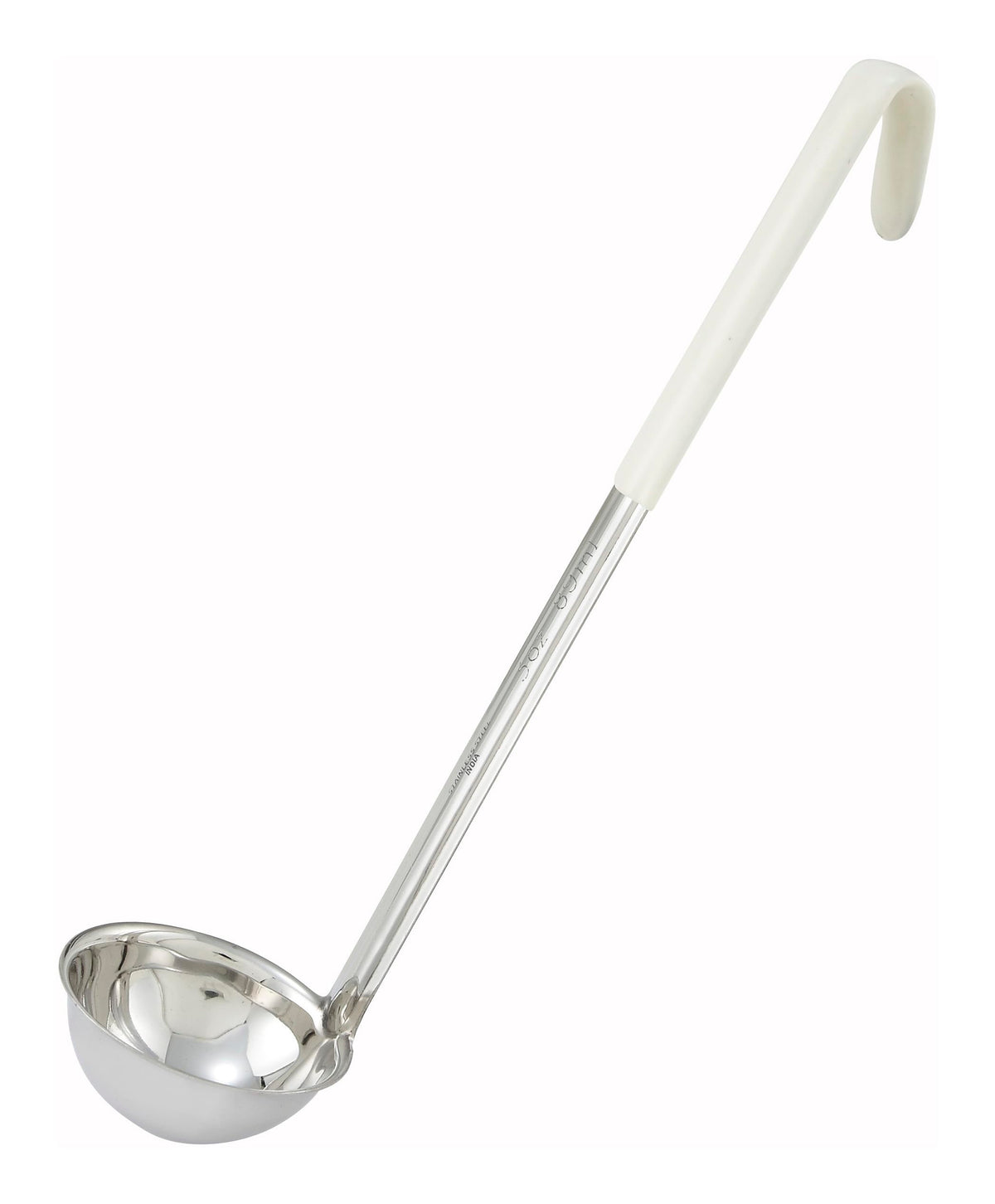 Winco 4 oz Red One Piece Stainless Steel Ladle