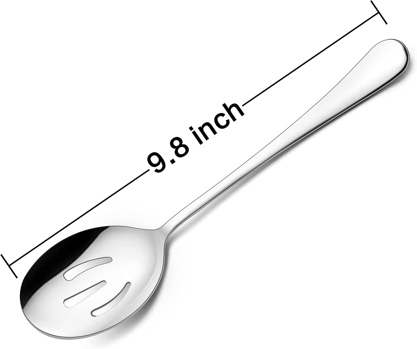 HaWare Serving Slotted Spoons X 6, 9.8 inches Large Size Buffet Spoon