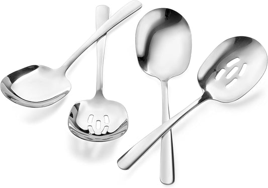 Large Serving Spoons, 18/10 Stainless Steel Serving Spoon for Buffet