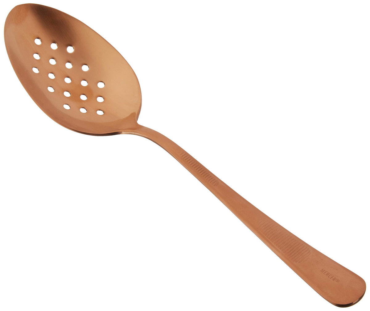 Mercer Culinary 7-8 Inch, Silver Plating Spoon, Perforated Bowl, 7 7-8-Inch, 7 7-8"