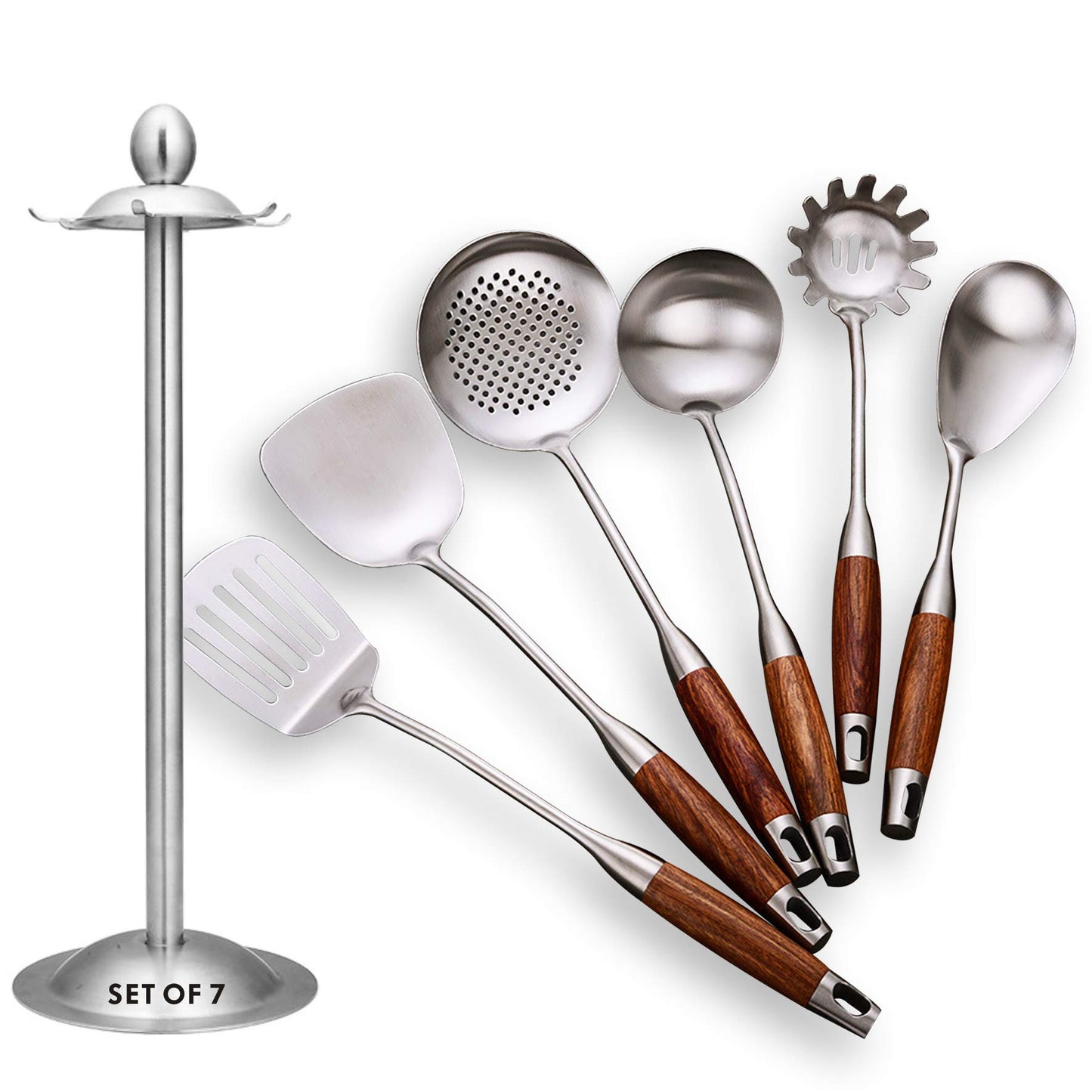 Slotted Spoon,Strainer Skimmer Ladle for Cooking and Frying,15.8Inch