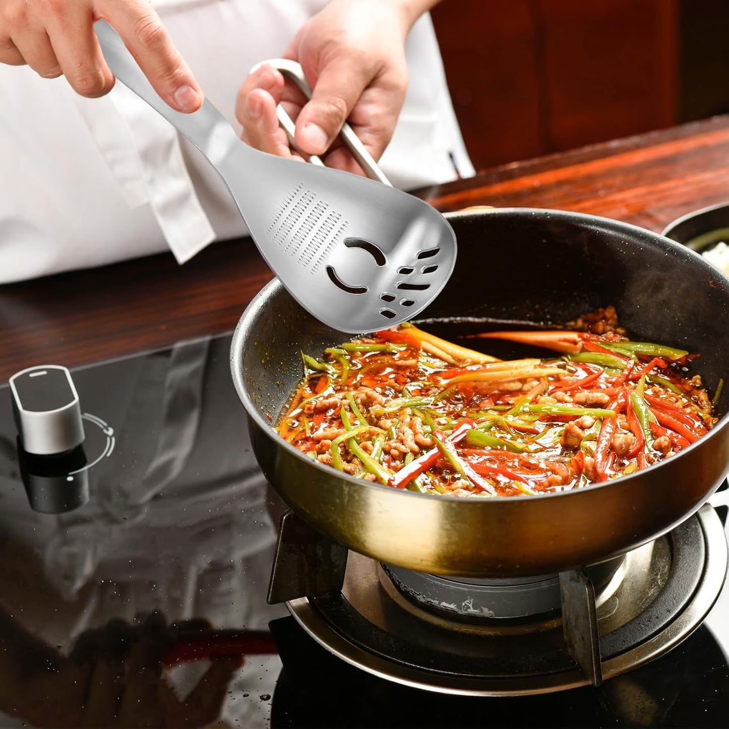 5 in 1 Multifunction Cooking Spoon,304 Stainless Steel Egg Slotted spoon