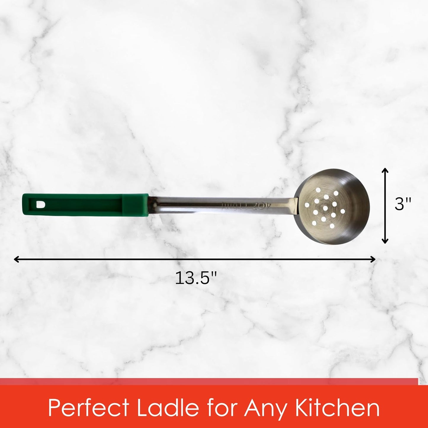 4 oz Slotted Stainless Steel Portion Control Ladle Spoodle - [Pack of 2]
