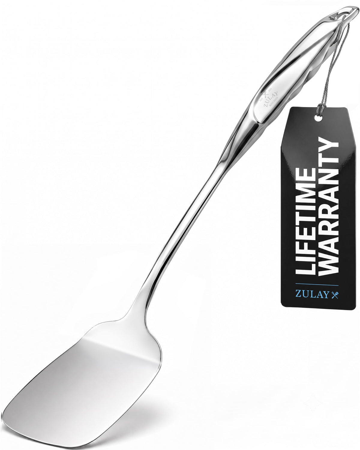 Zulay Kitchen Premium Soup Ladle - 12" Stainless Steel with Non-Slip Silicone Handle