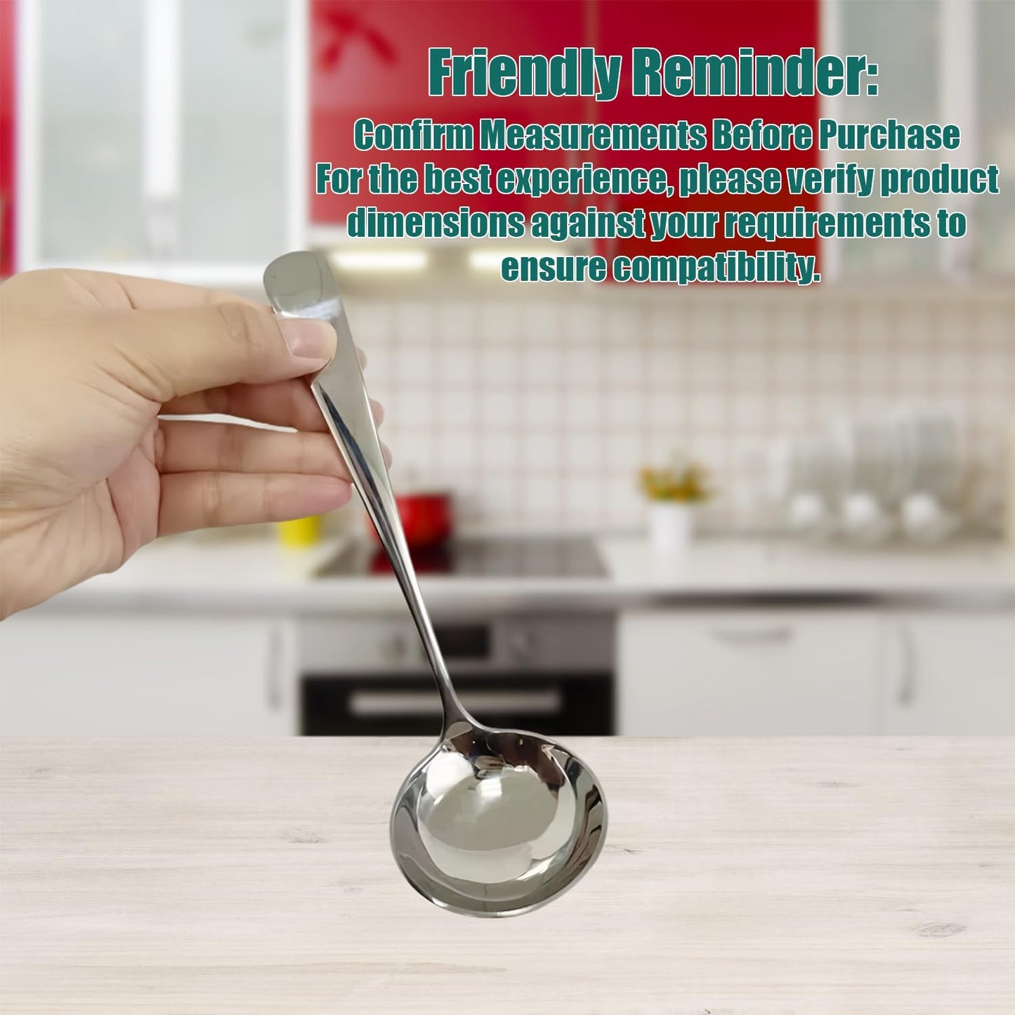 Small Soup Ladles,Sauce Gravy Soup Spoon Ladles,2 Pack SUS 304 Non-magnetic Stainless Steel 7.6" Round (Color:Silver).