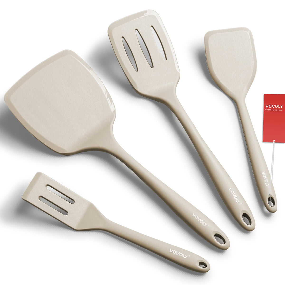 Silicone Spatula Set, 600°F Heat Resistant Silicone Spatula Turner Flipper for Cooking, Non Stick and Non Scratch Kitchen Utensils for Eggs & Pancakes, 4 Pack,Starry Blue
