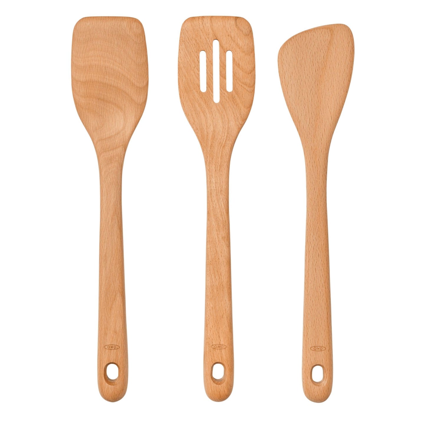 OXO Good Grips Wooden Utensil Set for Cooking, 3-Piece