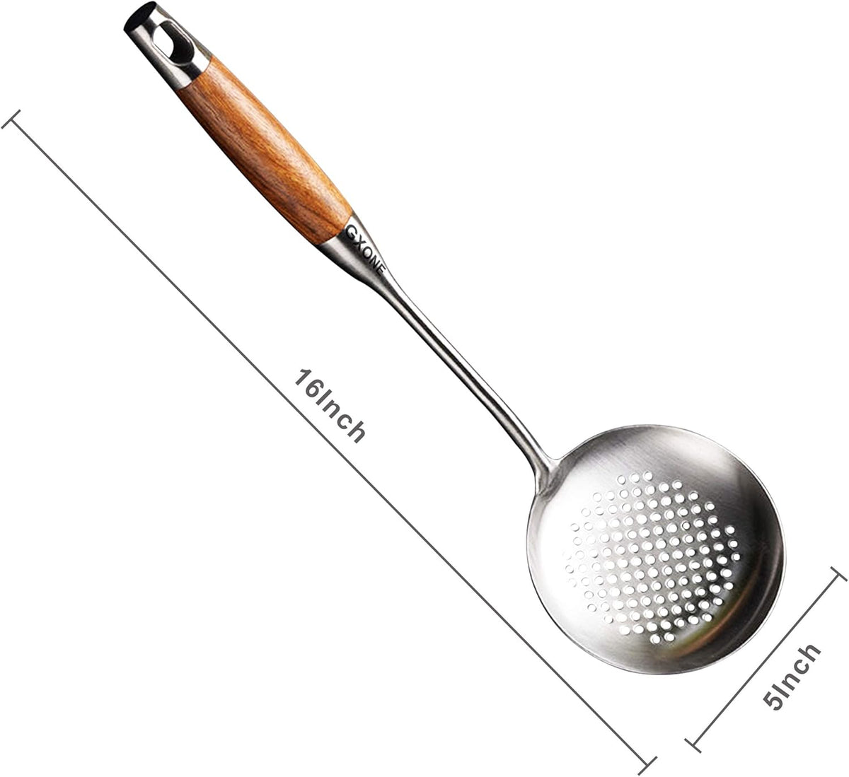 Slotted Spoon,Strainer Skimmer Ladle for Cooking and Frying,15.8Inch