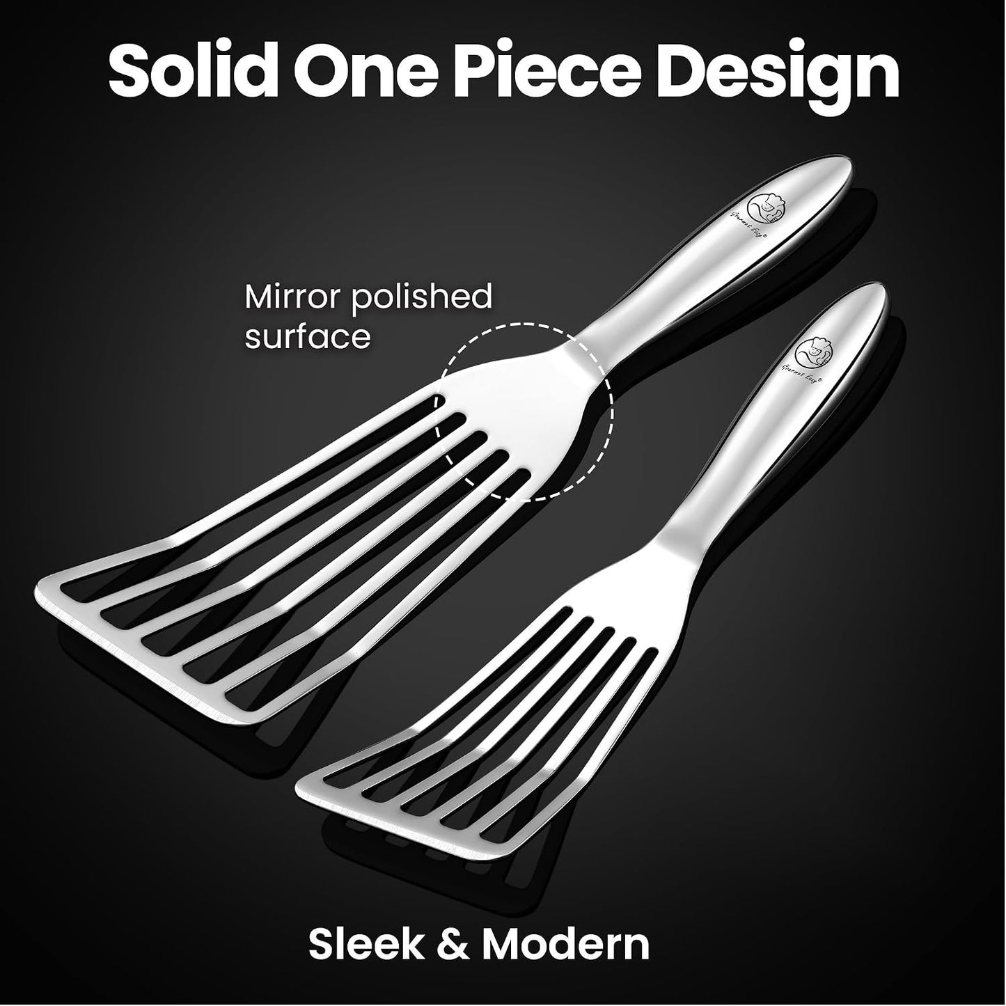 Gourmet Easy Fish Spatula Set, Ultra-Thin Edge for Easy Turning & Flipping