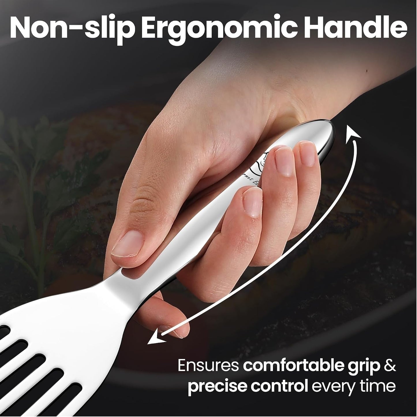 Gourmet Easy Fish Spatula Set, Ultra-Thin Edge for Easy Turning & Flipping
