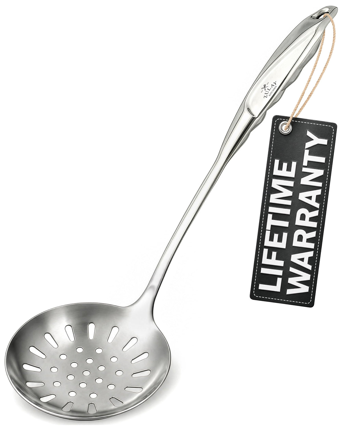 Zulay Kitchen Stainless Steel Soup Ladle - 13” Large Ladle for Soups, Stews & Sauces - Durable, Heat-Resistant, Rust-Proof & Dishwasher Safe Kitchen Utensil with Ergonomic Handle