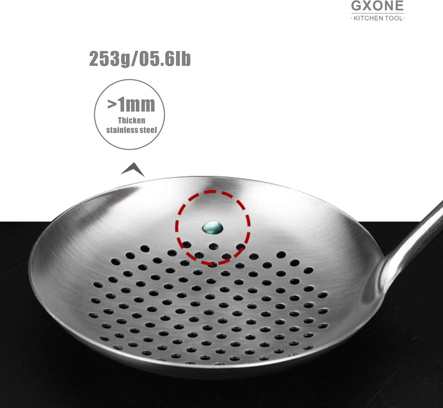 Slotted Spoon,Strainer Skimmer Ladle for Cooking and Frying,15.8Inch