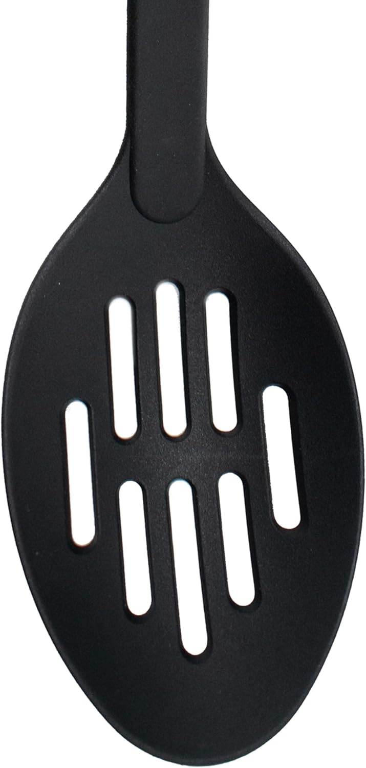 Norpro Nylon 12-Inch Slotted Spoon, 1-Pack, Black