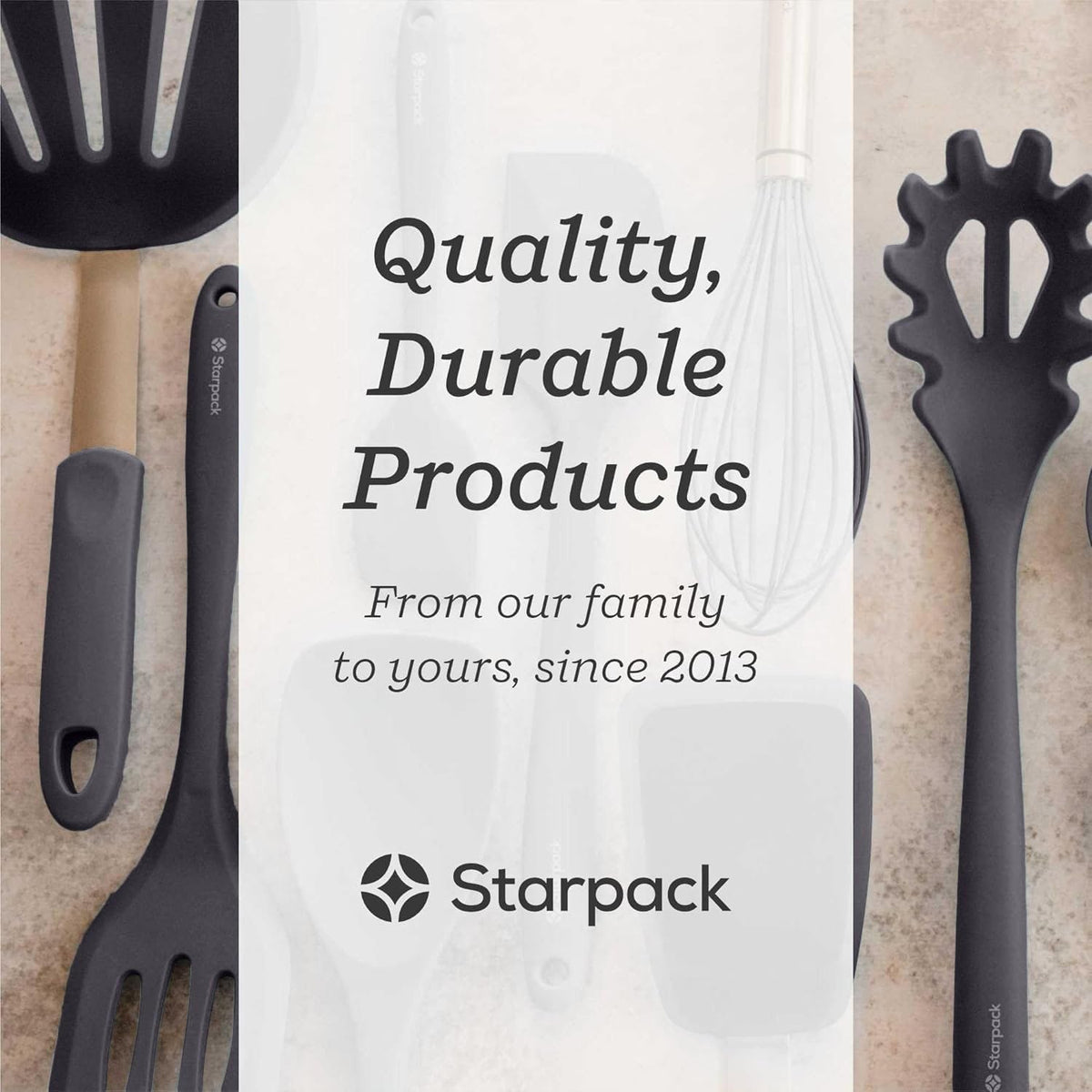 Starpack 'Let it Drain' Silicone Slotted Spoon(10.6 Inches) - Small Slotted Spoon for Cooking Heat Resistant to 600°F - Silicone Slotted Serving Spoons, Non Stick Slotted Cooking Spoon