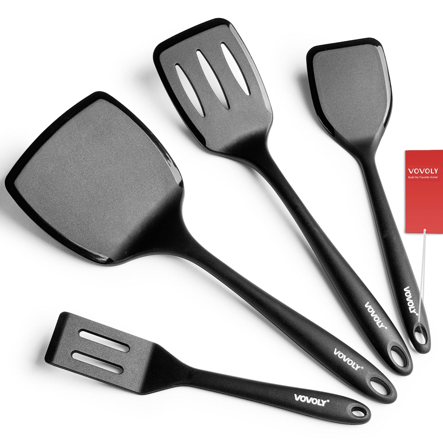 Silicone Spatula Set, 600°F Heat Resistant Silicone Spatula Turner Flipper for Cooking, Non Stick and Non Scratch Kitchen Utensils for Eggs & Pancakes, 4 Pack,Starry Blue