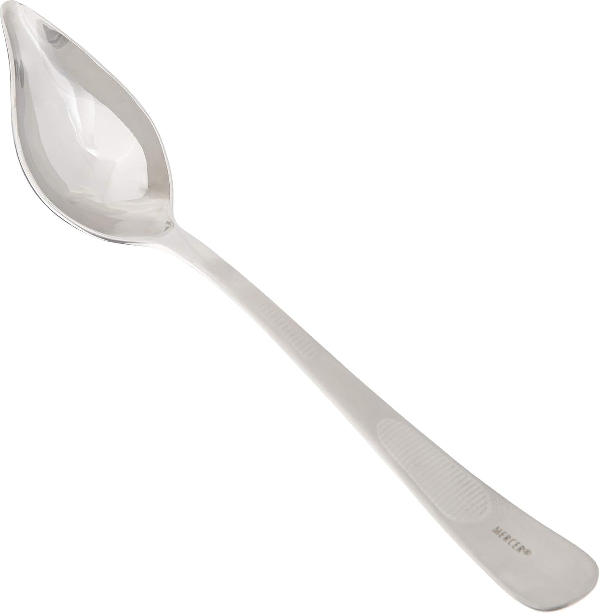 Mercer Culinary 18-8 Stainless Steel Plating Spoon with Slotted Bowl, 7-7/8 Inch,Silver