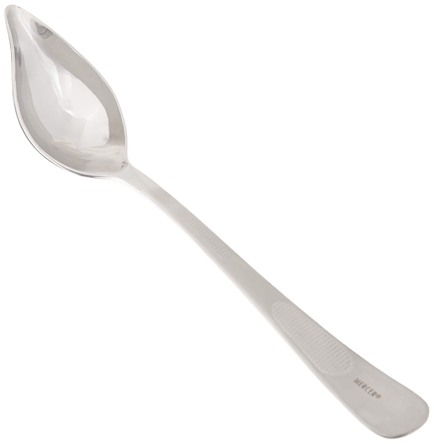 Mercer Culinary 18-8 Stainless Steel Plating Spoon with Slotted Bowl, 7-7/8 Inch,Silver