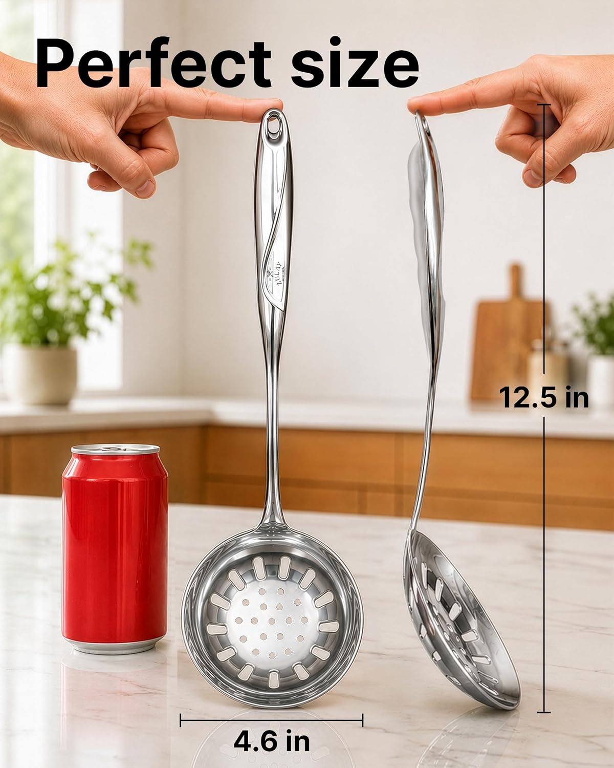 Zulay Kitchen Stainless Steel Slotted Spoon