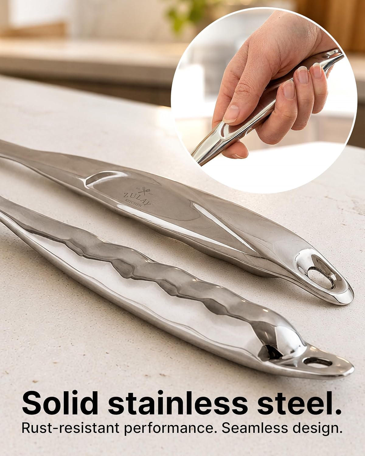 Zulay Kitchen Stainless Steel Slotted Spoon