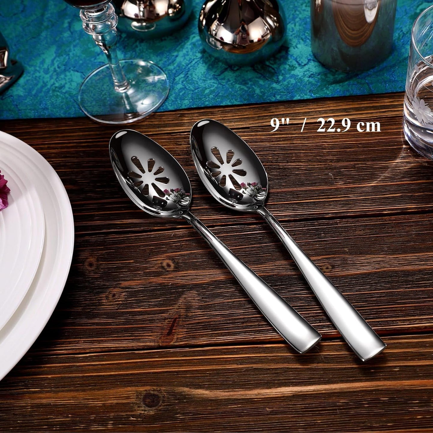 KEAWELL Premium Louis Serving Utensils (Slotted Spoons, Set of 2)