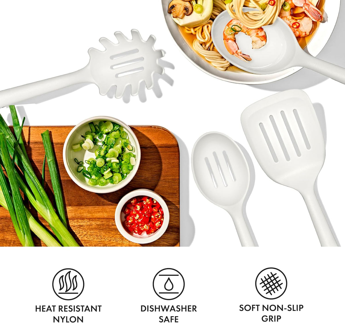 OXO Good Grips Nylon Slotted Spoon – Oat, Slotted Spoons for Cooking
