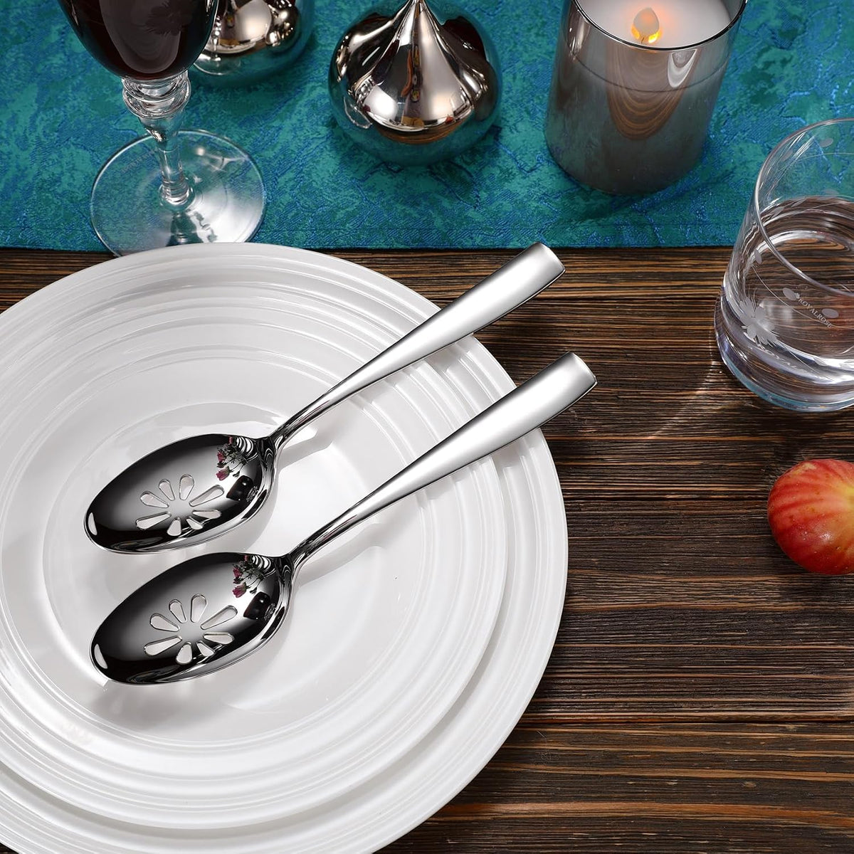 KEAWELL Premium Louis Serving Utensils (Slotted Spoons, Set of 2)