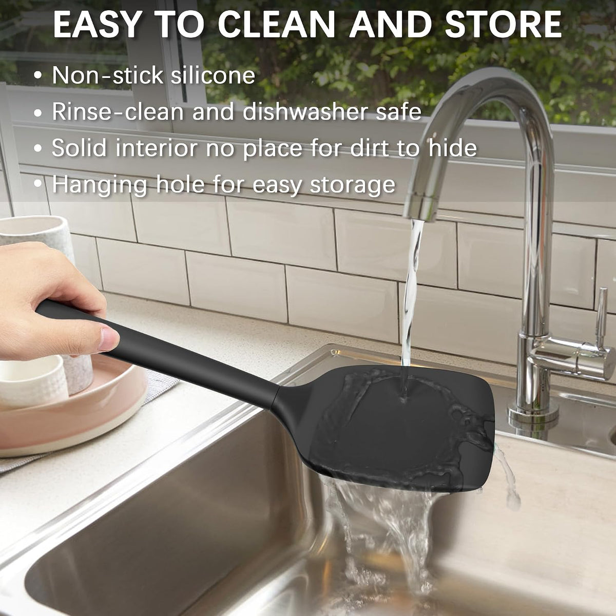Coukre 2 Pack Silicone Spatula Set,High Heat Resistant, BPA-Free
