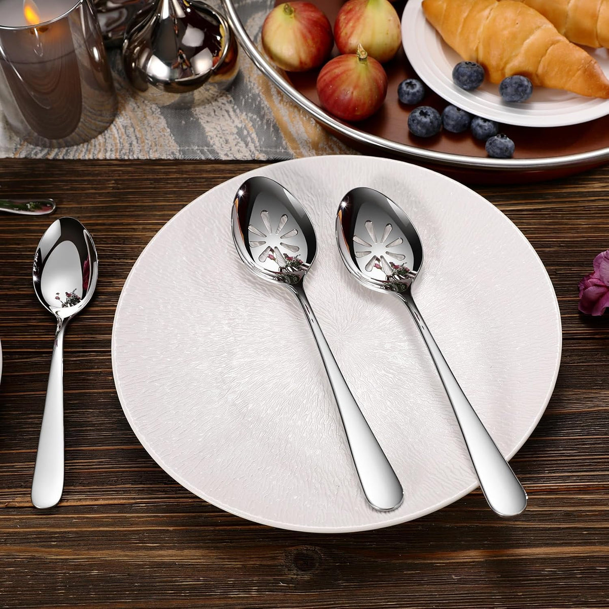 KEAWELL Premium Louise 9-Inch Slotted Serving Spoon (Slotted Spoon)