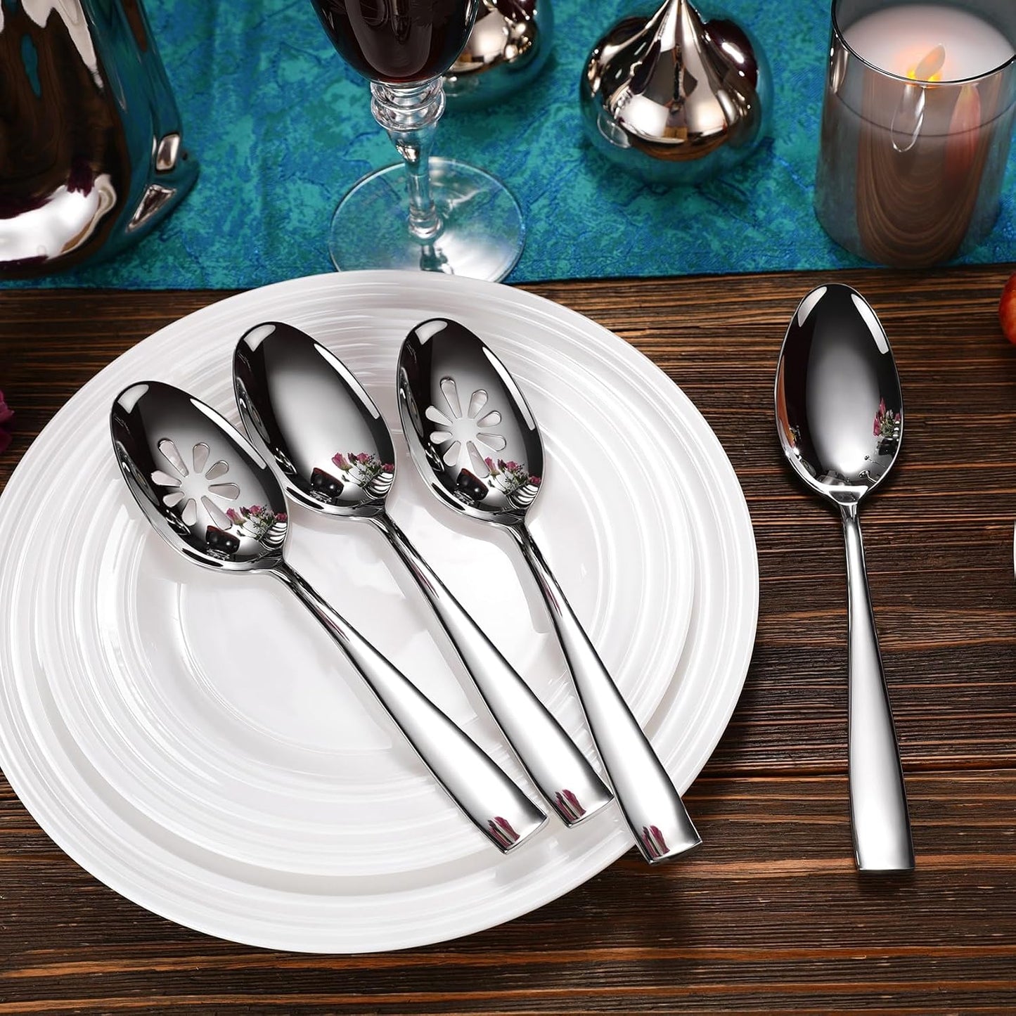 KEAWELL Premium Louis Serving Utensils (Slotted Spoons, Set of 2)