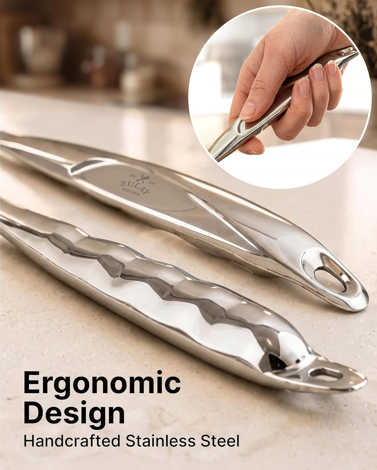 Zulay Kitchen Stainless Steel Slotted Spoon
