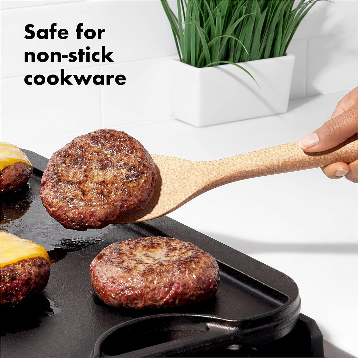 OXO Good Grips Wooden Utensil Set for Cooking, 3-Piece